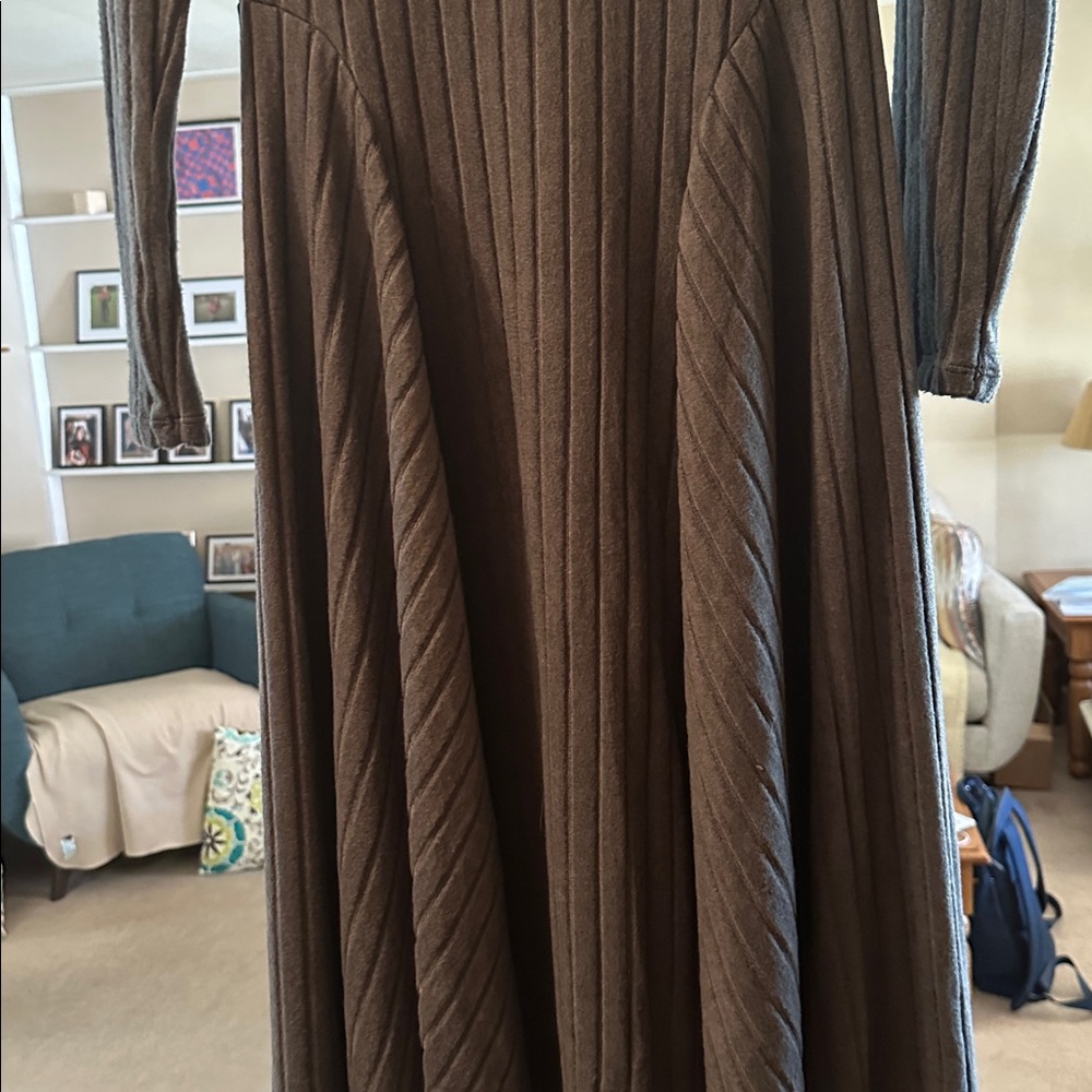 HALARA Grey Blue Ribbed Long Sleeve Dress - Picture 9 of 11